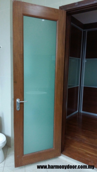 Custom Solid Wooden Glaze Door Design Sample Selangor