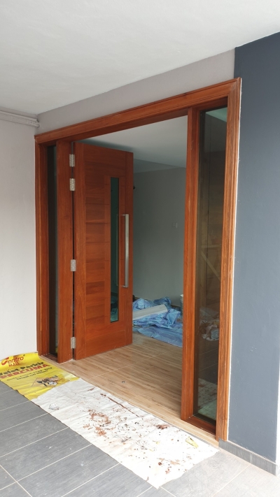 Kuala Lumpur Installation Completed Solid Wood Double Door Sample