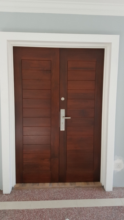 Kuala Lumpur Installation Completed Solid Wood Double Door Sample