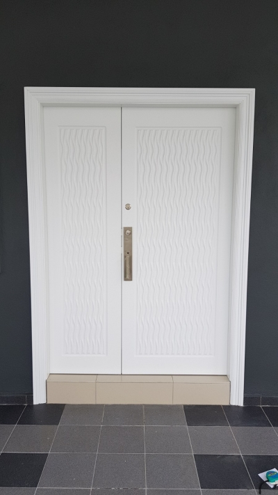 Kuala Lumpur Installation Completed Solid Wood Double Door Sample