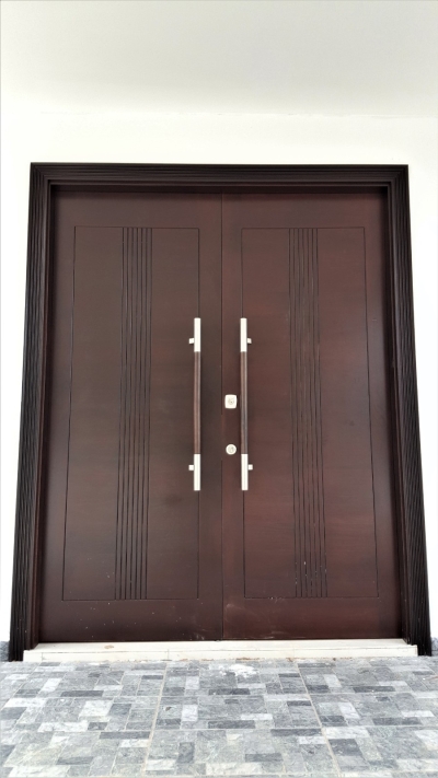 Kuala Lumpur Installation Completed Solid Wood Double Door Sample