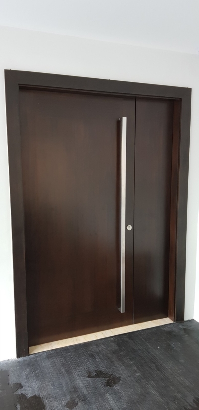 Kuala Lumpur Installation Completed Solid Wood Double Door Sample