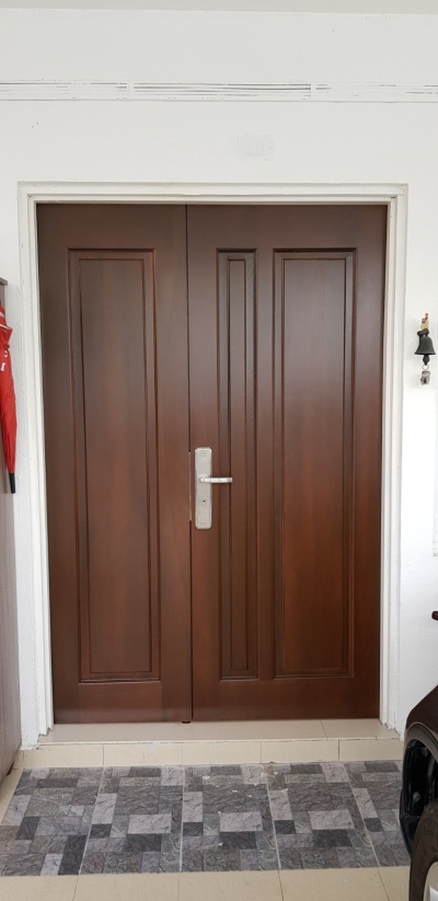 Kuala Lumpur Installation Completed Solid Wood Double Door Sample