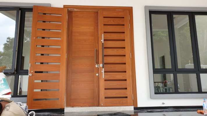 Kuala Lumpur Installation Completed Solid Wood Double Door Sample