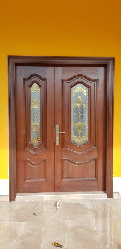 Kuala Lumpur Installation Completed Solid Wood Double Door Sample