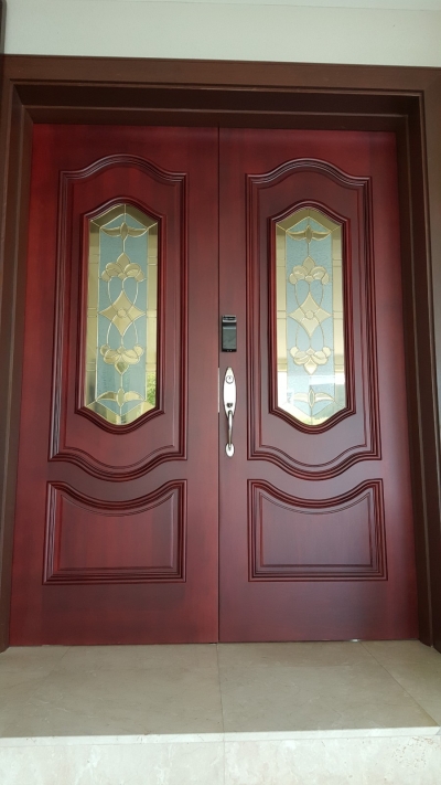 Kuala Lumpur Installation Completed Solid Wood Double Door Sample