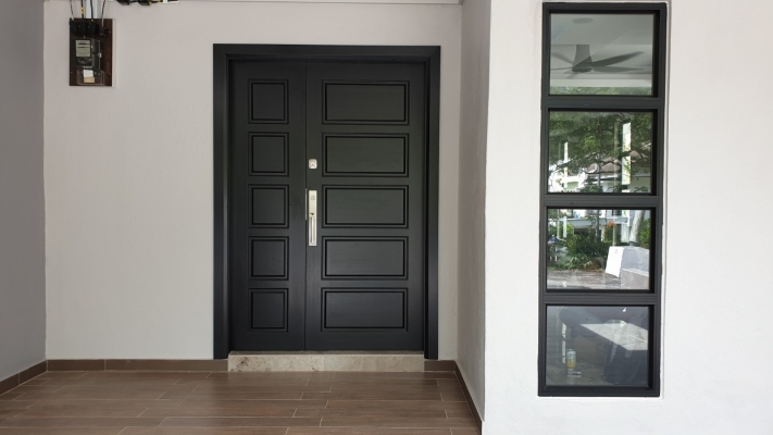 Kuala Lumpur Installation Completed Solid Wood Double Door Sample