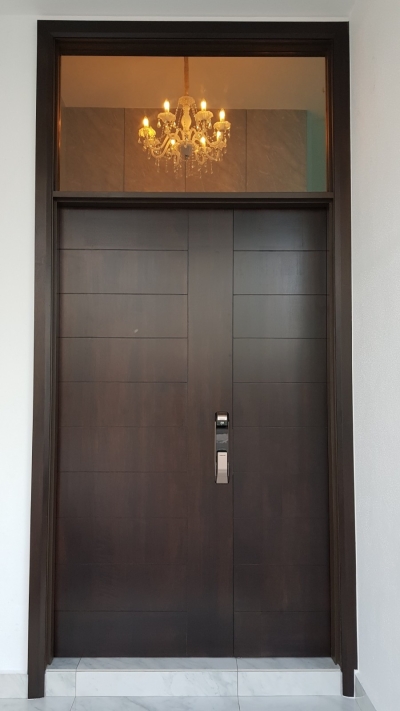 Kuala Lumpur Installation Completed Solid Wood Double Door Sample