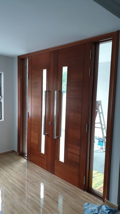 Kuala Lumpur Installation Completed Solid Wood Double Door Sample