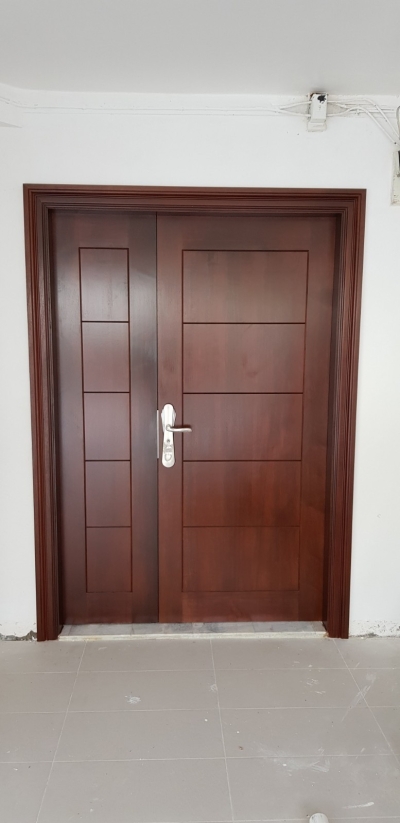 Kuala Lumpur Installation Completed Solid Wood Double Door Sample