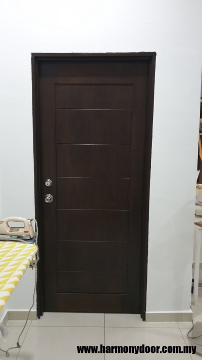 Kuala Lumpur Installation Completed Solid Wood Single Leaf Door Sample