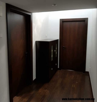 Kuala Lumpur Installation Completed Solid Wood Single Leaf Door Sample