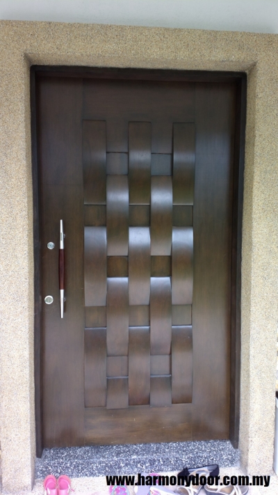 Kuala Lumpur Installation Completed Solid Wood Single Leaf Door Sample