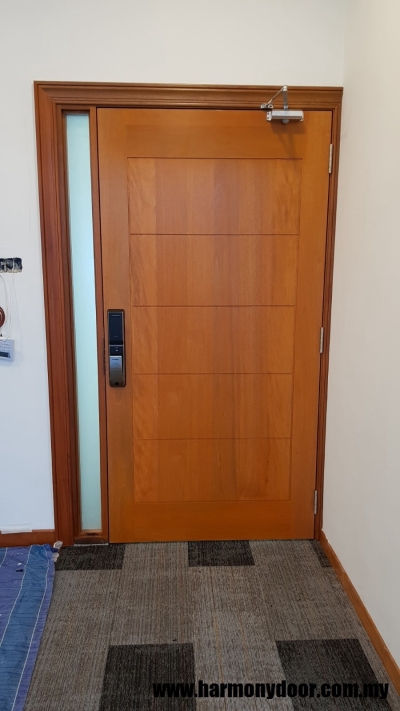 Kuala Lumpur Installation Completed Solid Wood Single Leaf Door Sample