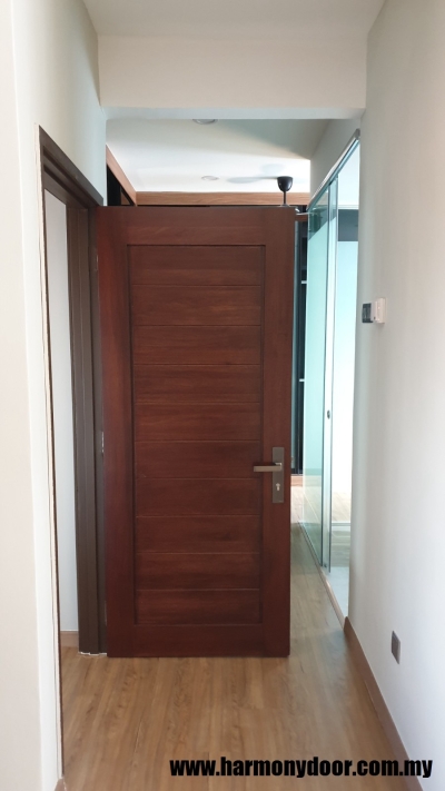 Kuala Lumpur Installation Completed Solid Wood Single Leaf Door Sample