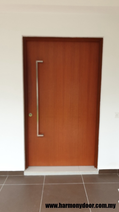 Kuala Lumpur Installation Completed Solid Wood Single Leaf Door Sample