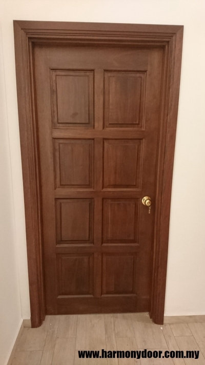 Kuala Lumpur Installation Completed Solid Wood Single Leaf Door Sample