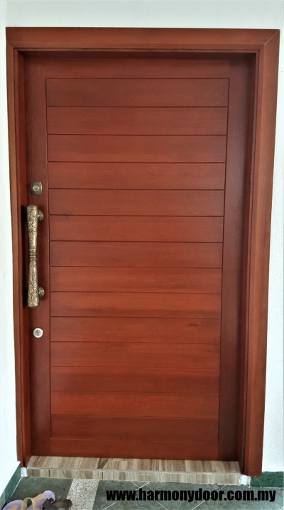 Kuala Lumpur Installation Completed Solid Wood Single Leaf Door Sample