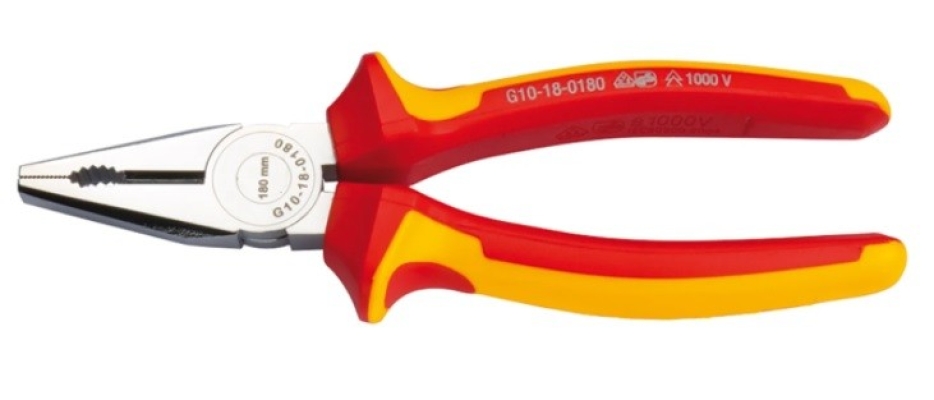  125-3065 - RS PRO VDE Insulated Steel Pliers Combination Pliers, 160 mm Overall Length