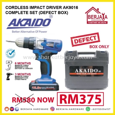 CORDLESS IMPACT DRIVER AK9016 COMPLETE SET (DEFECT BOX)