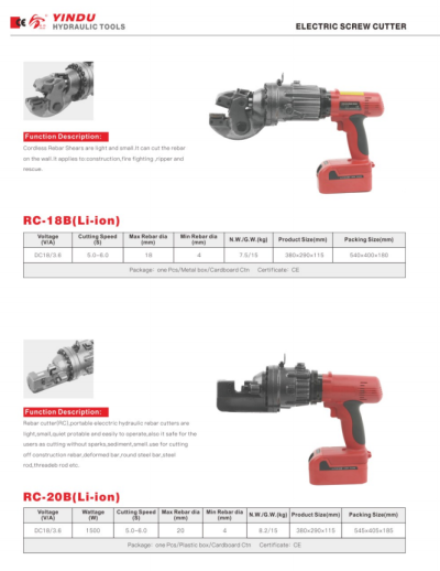 battery/electric screw cutter