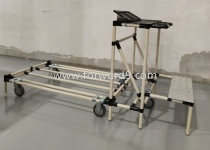 ABS Pipe & Joint Work Trolley with Foldable Chequered Plate Stand Platform and Acrylic Holder 