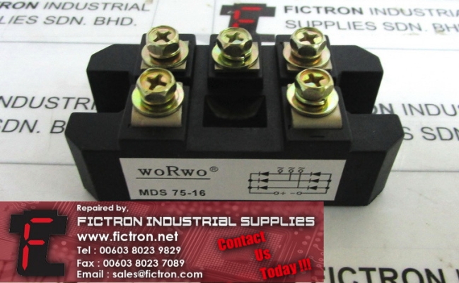 MDS75-16 MDS7516 WORWO Rectifier Bridge Module Supply Malaysia Singapore Indonesia USA Thailand Australia