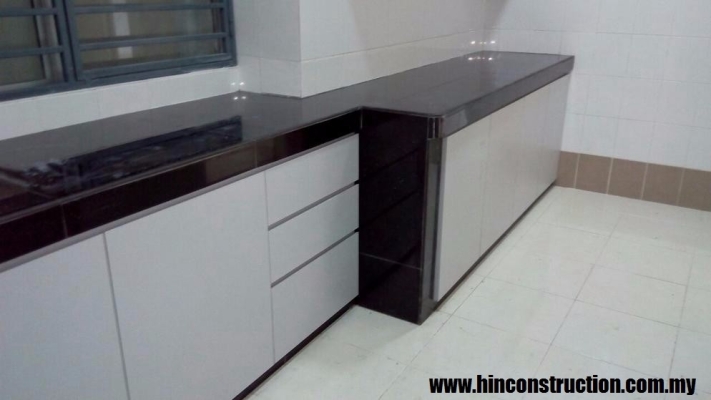 Kitchen Concrete Table Top With Kitchen Cabinet Door Works Selangor