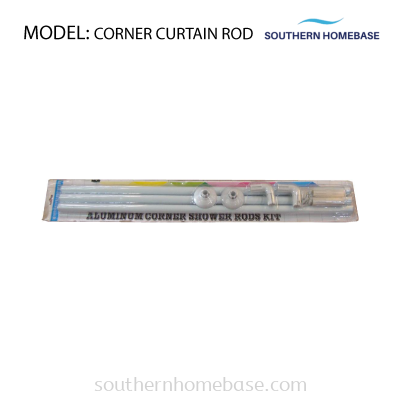 ALUMINIUM CORNER CURTAIN ROD 80 X 80 CM