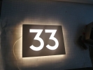 Stainless steel with backlit lighting door plate Door Plate & Display Sign