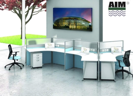 office workstation 6 pax honeycom design 