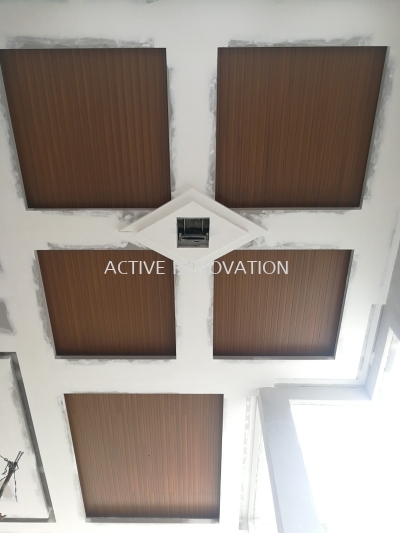 Ceiling Design With Fiber Wood