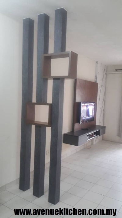 Living Furniture Pillar Partition Design In Selangor