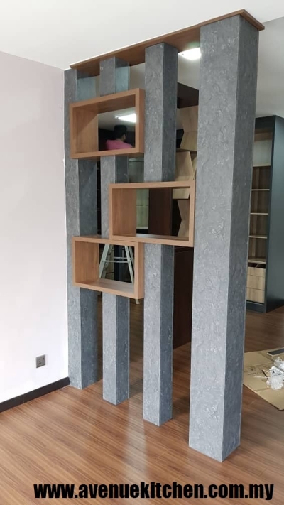 Living Furniture Pillar Partition Design In Selangor