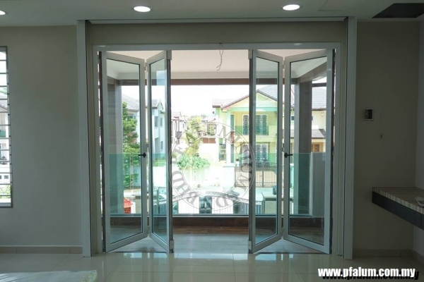 Ready Installed Aluminium Folding Door Sample In Seremban