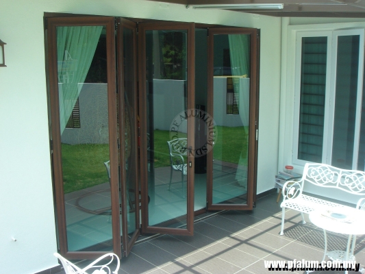 Ready Installed Aluminium Folding Door Sample In Seremban