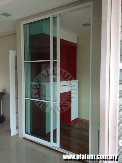 Ready Installed Aluminium Sliding Door Sample In Seremban