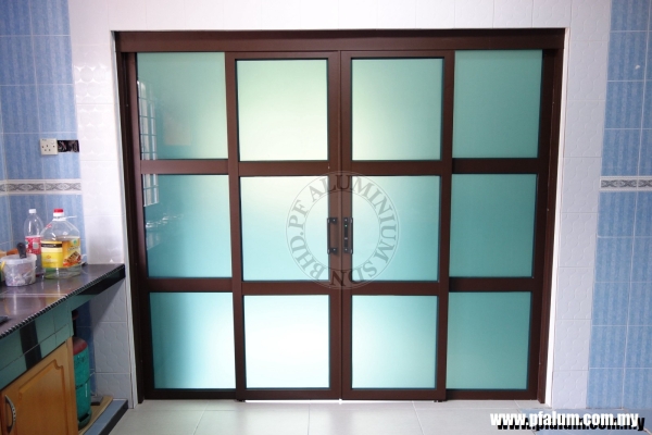 Ready Installed Aluminium Sliding Door Sample In Seremban