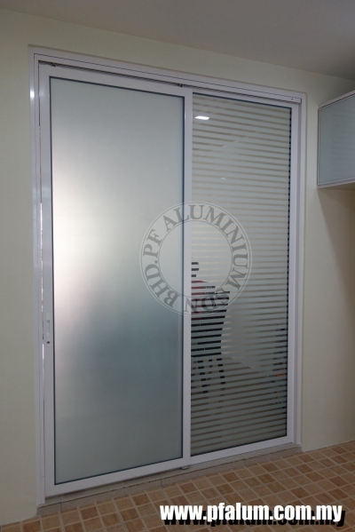 Ready Installed Aluminium Sliding Door Sample In Seremban