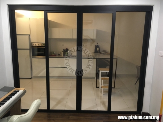 Ready Installed Aluminium Sliding Door Sample In Seremban