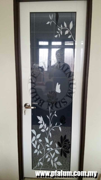 Ready Installed Aluminium Swing Door Sample In Seremban