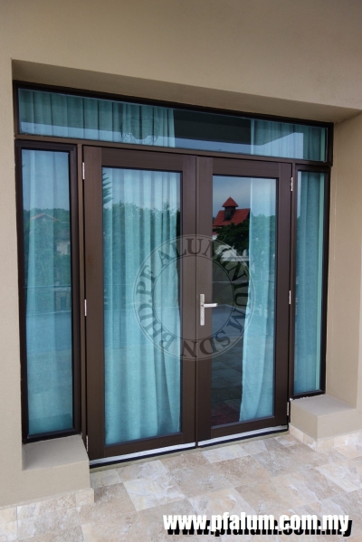 Ready Installed Aluminium Swing Door Sample In Seremban