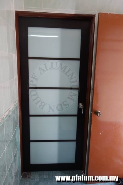 Ready Installed Aluminium Swing Door Sample In Seremban