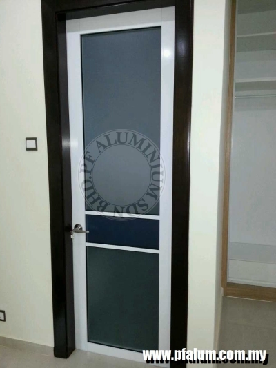 Ready Installed Aluminium Swing Door Sample In Seremban