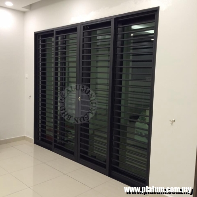 Ready Installed Aluminium Door Grill Sample In Seremban