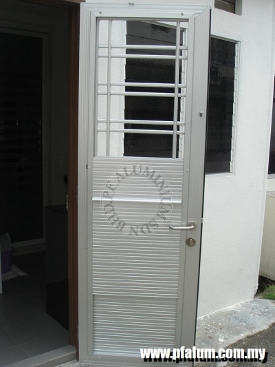 Ready Installed Aluminium Door Grill Sample In Seremban