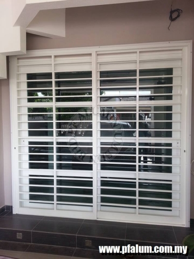 Ready Installed Aluminium Door Grill Sample In Seremban