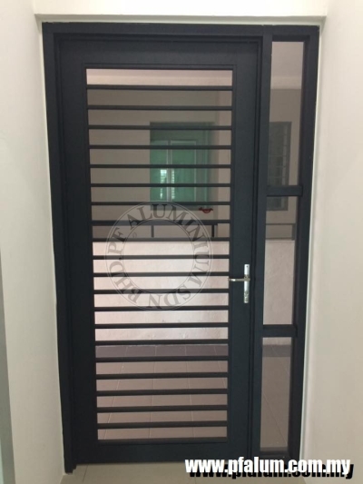 Ready Installed Aluminium Door Grill Sample In Seremban