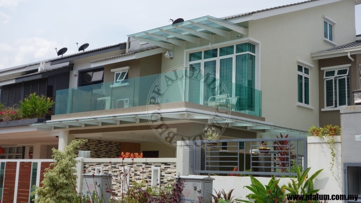 Samples of Tempered Glass Fencing & Balcony Glass Fencing in Negeri Sembilan