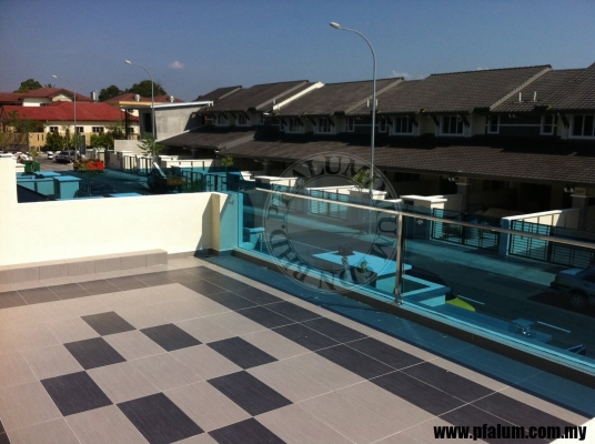 Samples of Tempered Glass Fencing & Balcony Glass Fencing in Negeri Sembilan